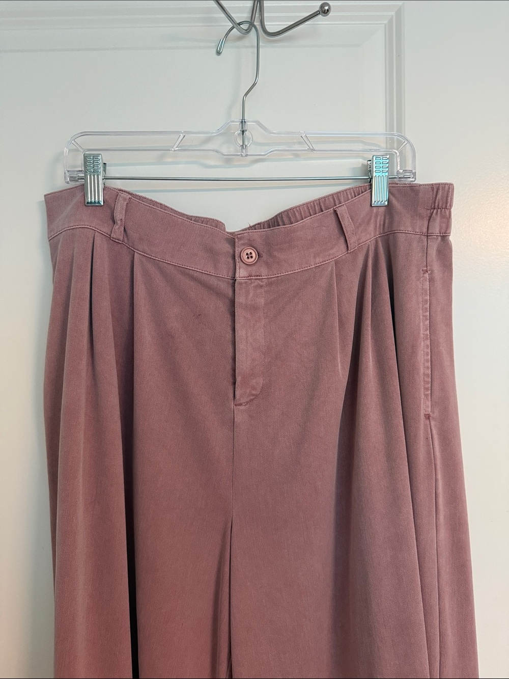HALARA Wide-Leg Cotton-Blend Pants in Dusty Rose - Picture 3 of 6